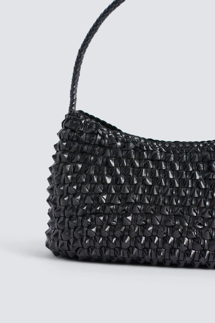 Dragon Diffusion - Basil Cactus Black - Woven Leather Bag Handmade