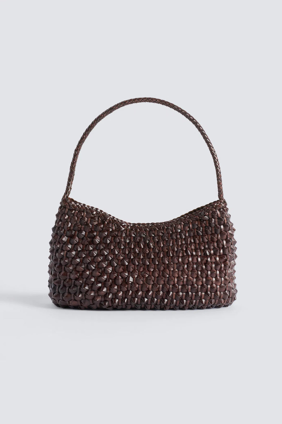 Dragon Diffusion - Basil Cactus Dark Brown - Woven Leather Bag Handmade