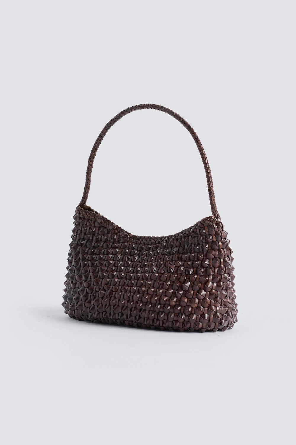 Dragon Diffusion - Basil Cactus Dark Brown - Woven Leather Bag Handmade