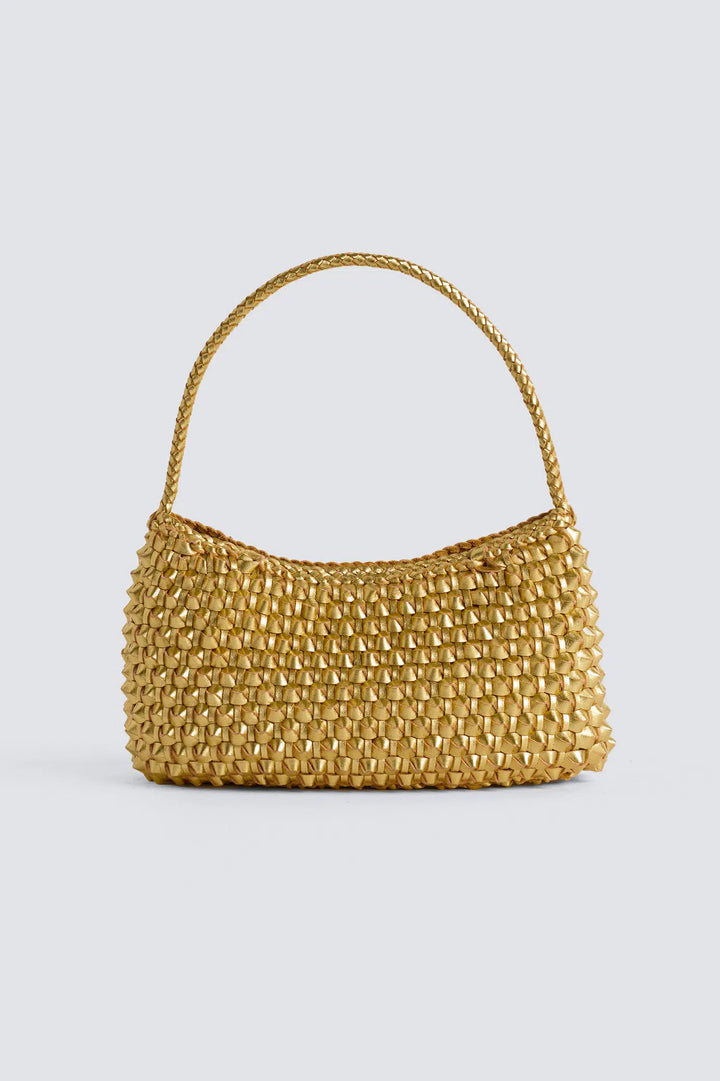 Dragon Diffusion - Basil Cactus Gold Foil - Woven Leather Bag Handmade