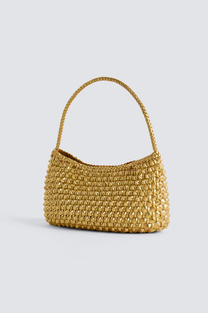 Dragon Diffusion - Basil Cactus Gold Foil - Woven Leather Bag Handmade