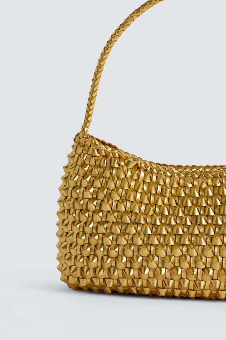 Dragon Diffusion - Basil Cactus Gold Foil - Woven Leather Bag Handmade