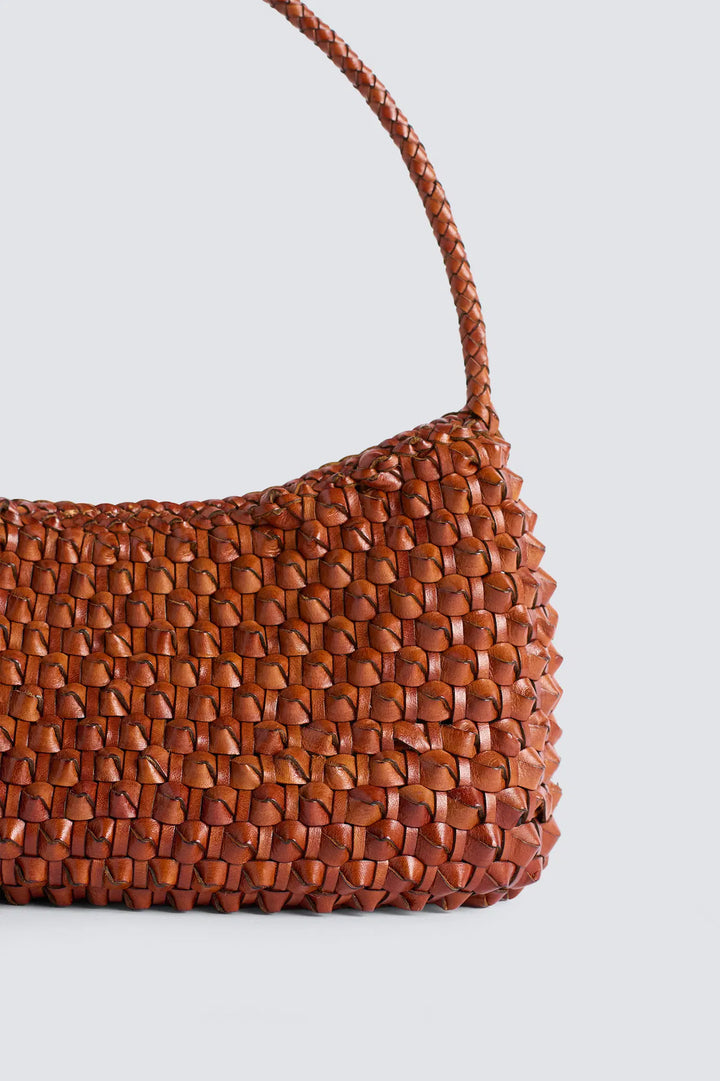 Dragon Diffusion - Basil Cactus Tan - Woven Leather Bag Handmade