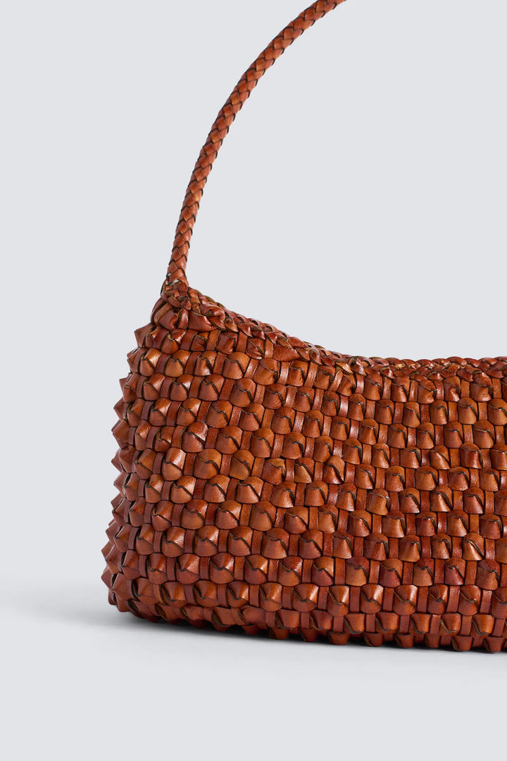 Dragon Diffusion - Basil Cactus Tan - Woven Leather Bag Handmade