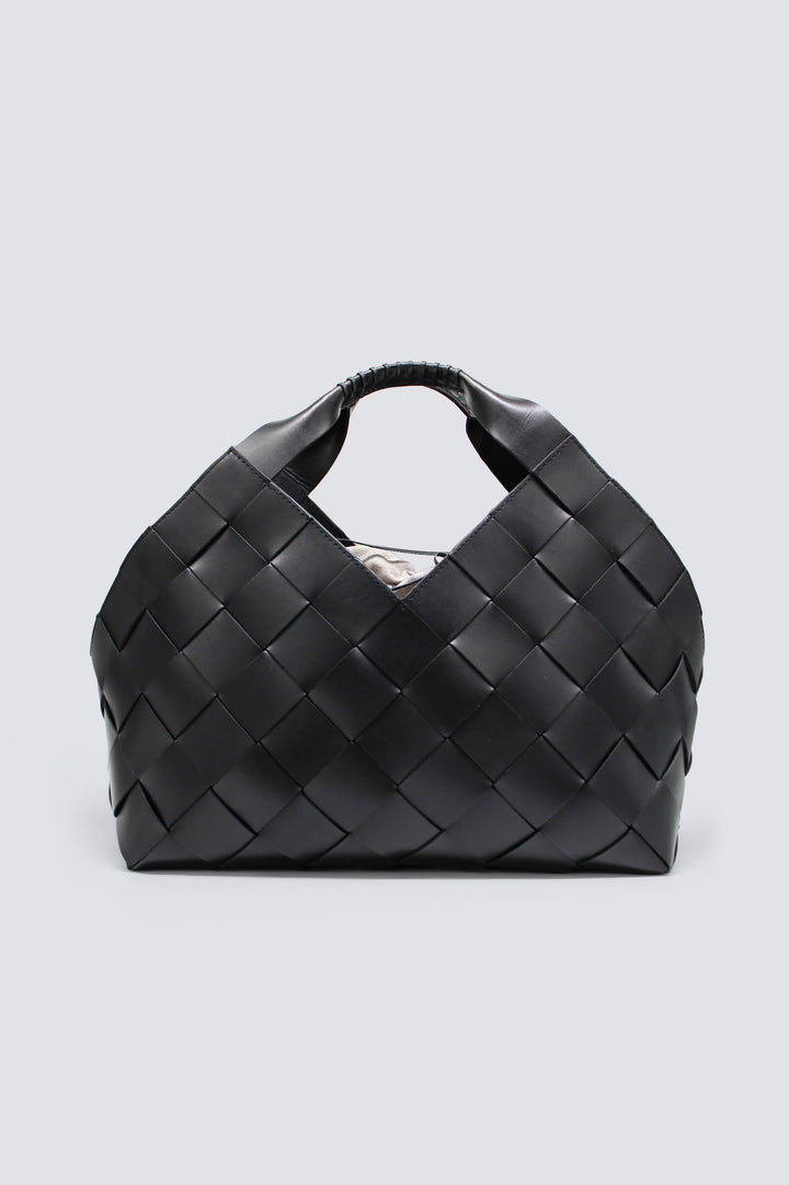 Dragon Diffusion - Castello Black - Woven Leather Bag Handmade