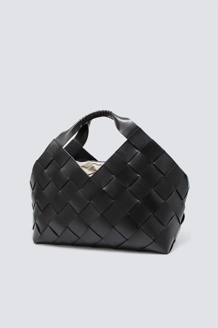 Dragon Diffusion - Castello Black - Woven Leather Bag Handmade