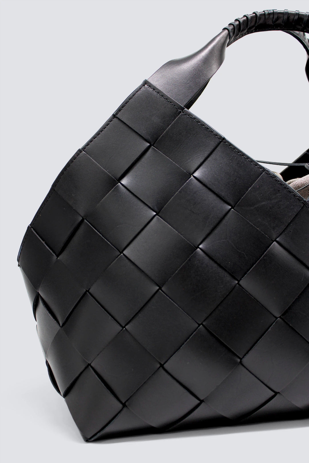 Dragon Diffusion - Castello Black - Woven Leather Bag Handmade