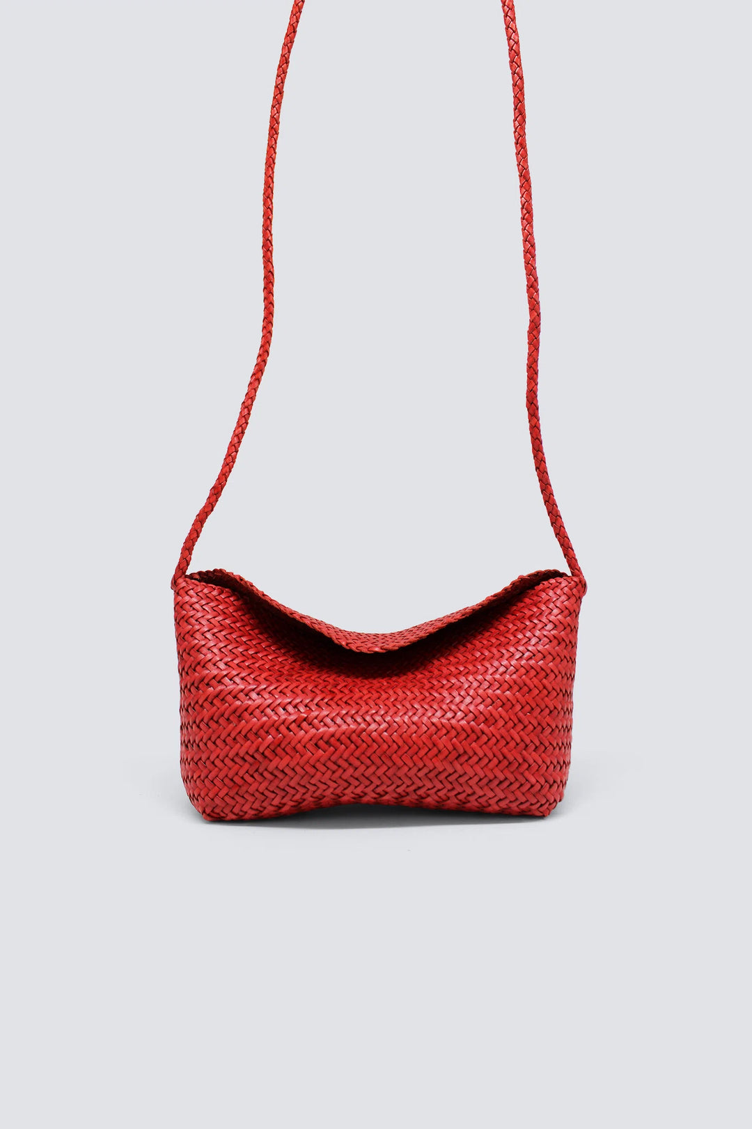 Dragon Diffusion - Corsina Poppy Red - Woven Leather Bag Handmade