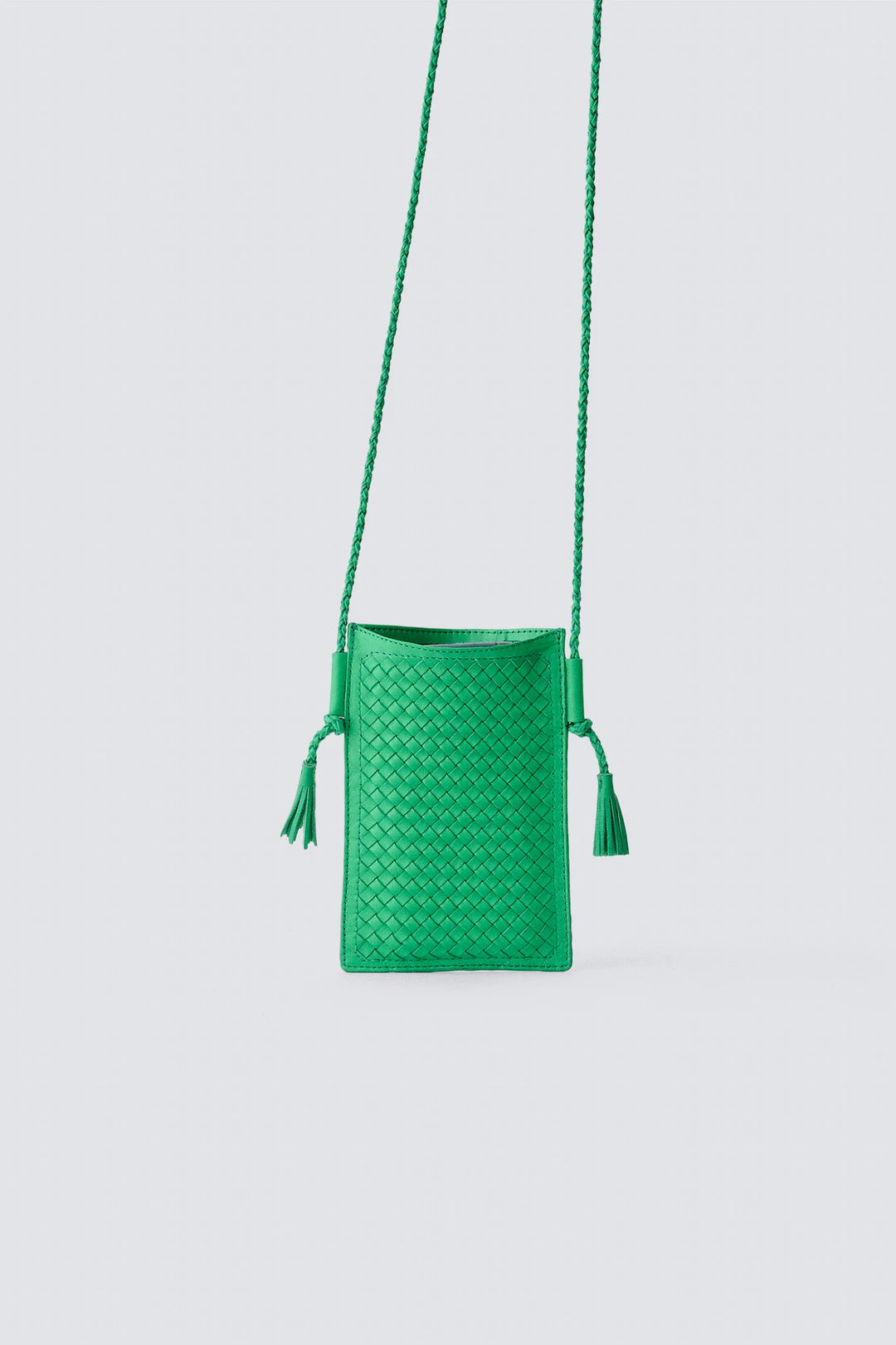 Dragon Diffusion - Pic Pocket Granny Green - Woven Leather Pochette