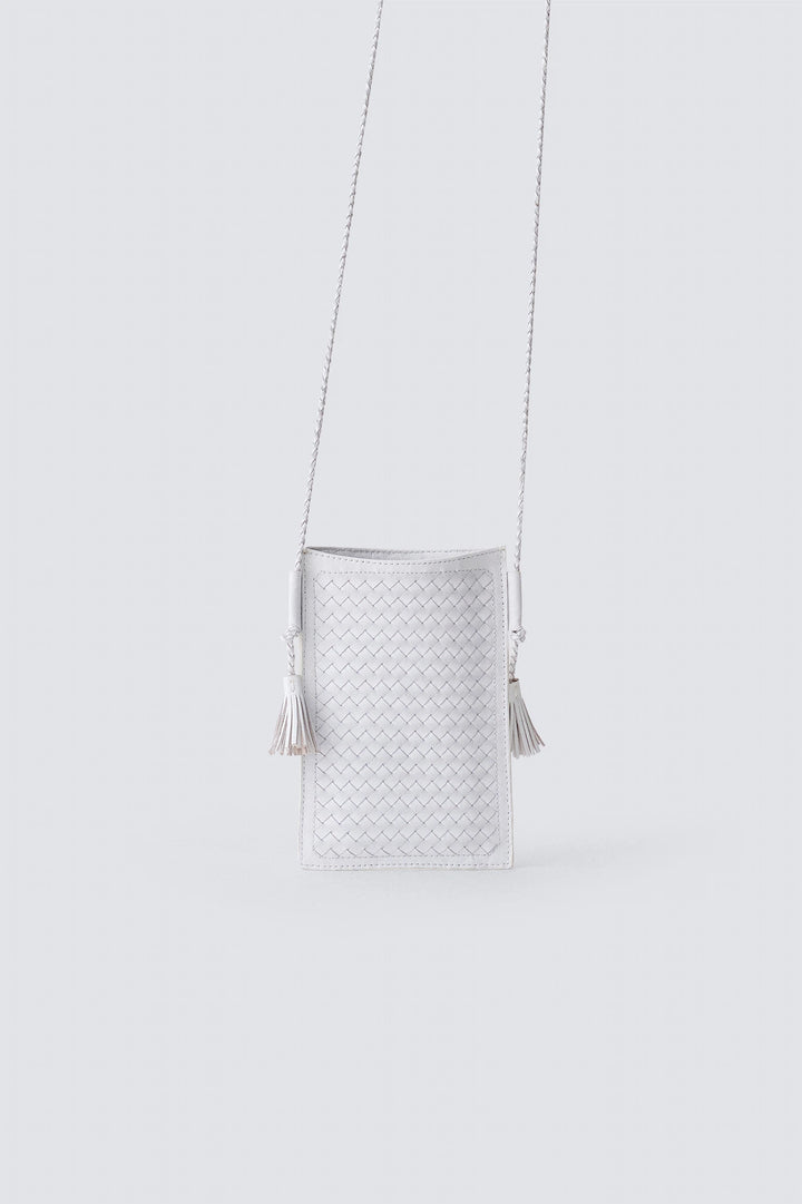 Dragon Diffusion - Pic Pocket White - Woven Leather Pochette