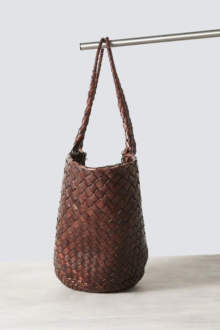 Dragon Diffusion - Egola Dark Brown - Woven Leather Bag Handmade