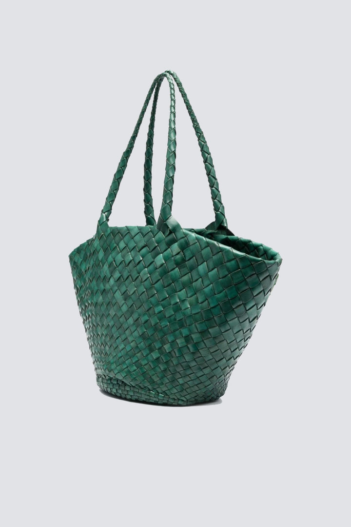 Dragon Diffusion Leather Bag Handmade - Egola Tote Forest Green