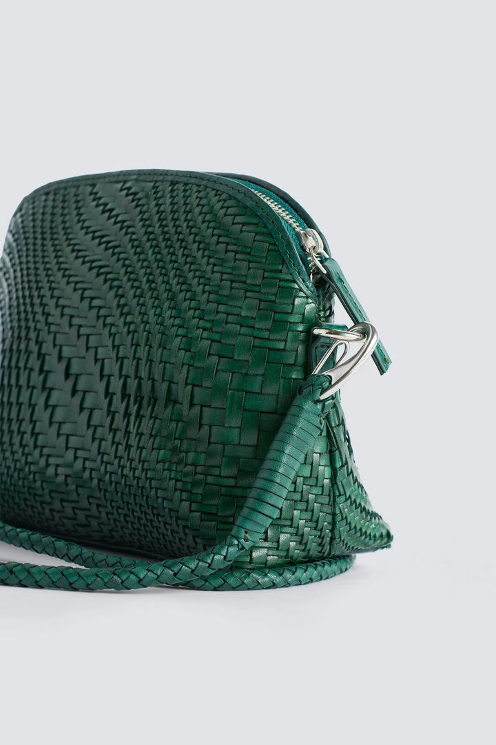 Dragon Diffusion - Fellini Optical Forest - Woven Leather Bag Handmade