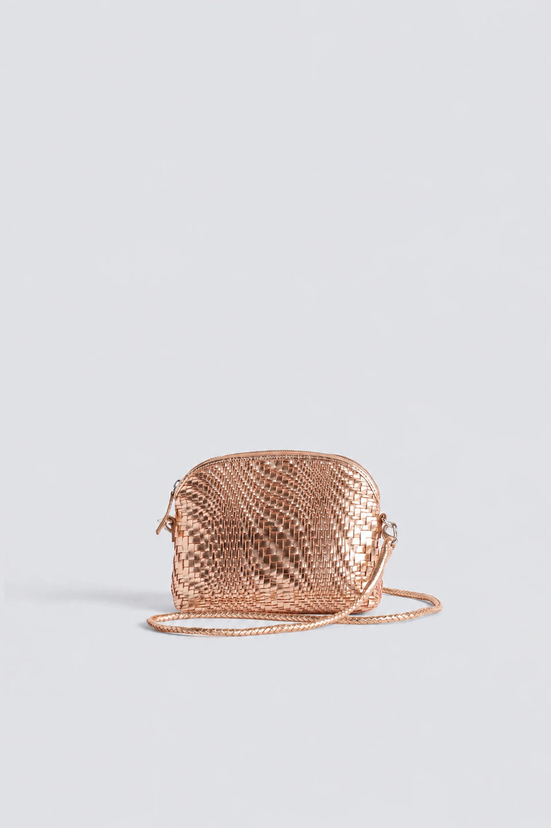 Dragon Diffusion - Fellini Optical Rose Gold - Woven Leather Bag Handmade