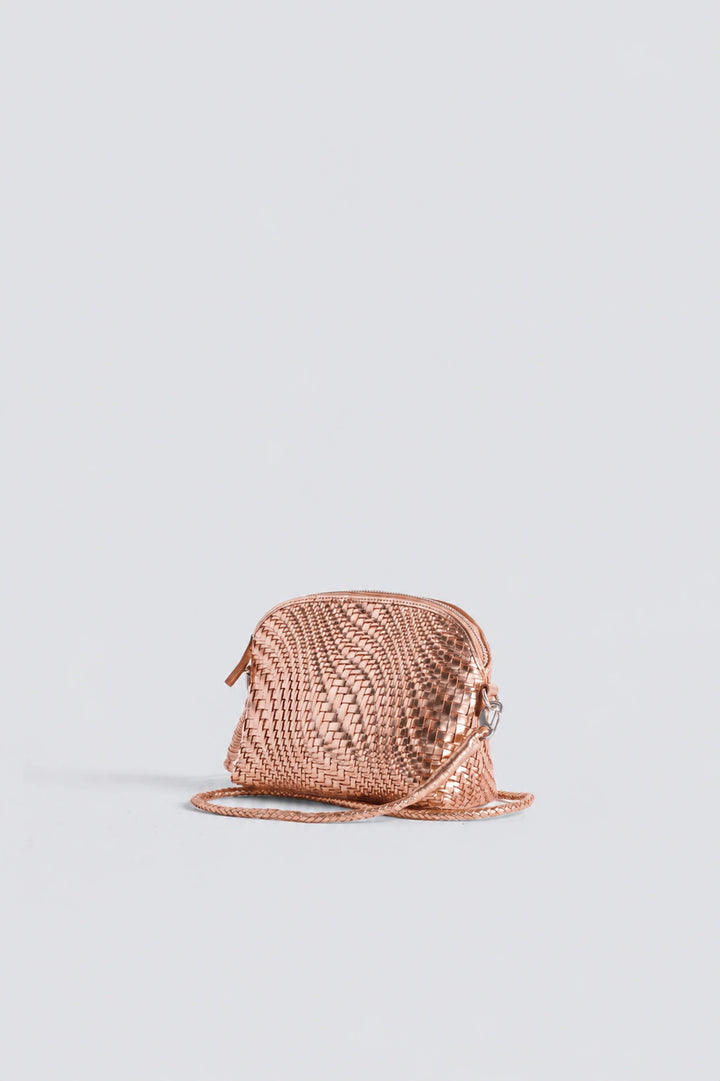 Dragon Diffusion - Fellini Optical Rose Gold - Woven Leather Bag Handmade