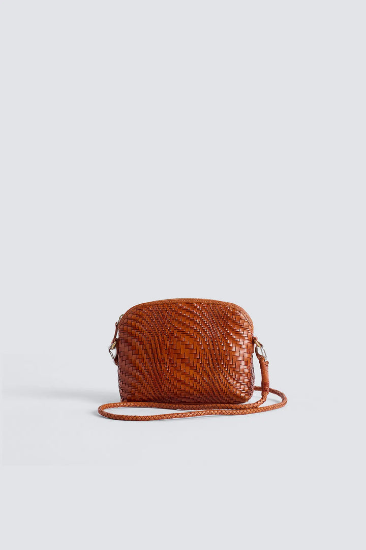 Dragon Diffusion - Fellini Optical Tan - Woven Leather Bag Handmade