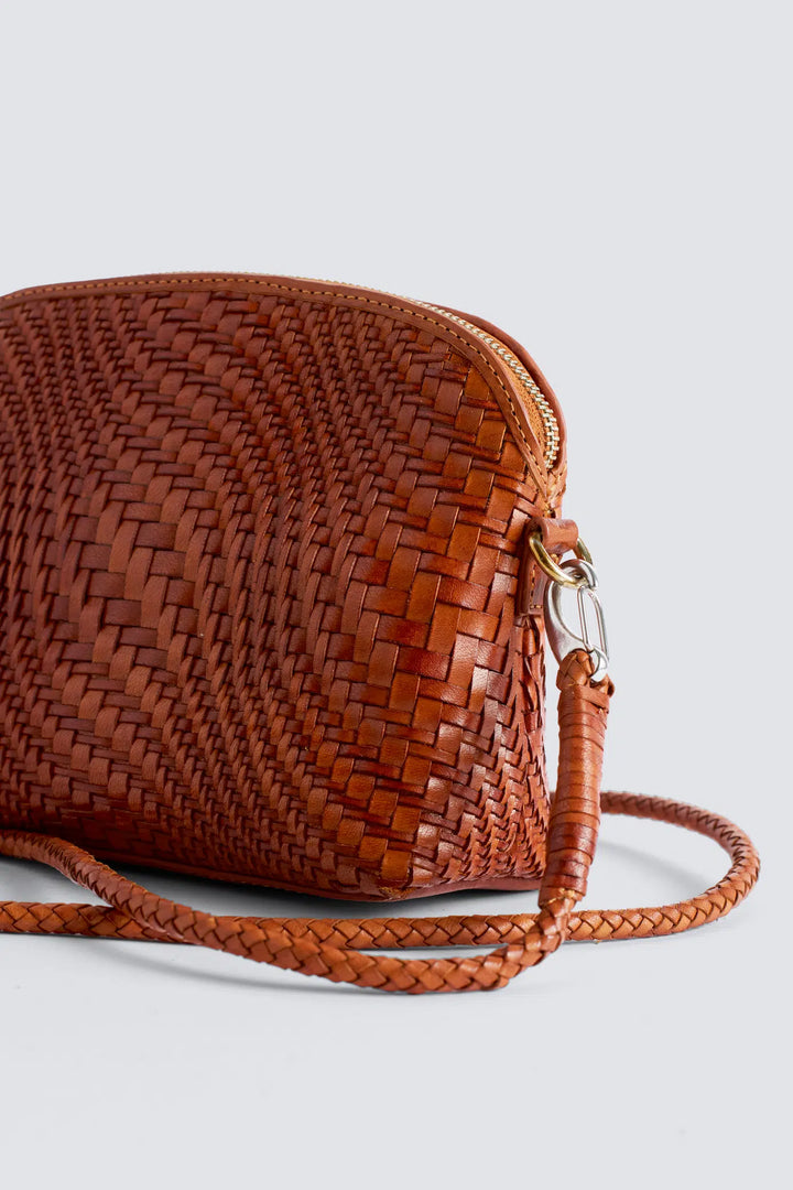 Dragon Diffusion - Fellini Optical Tan - Woven Leather Bag Handmade