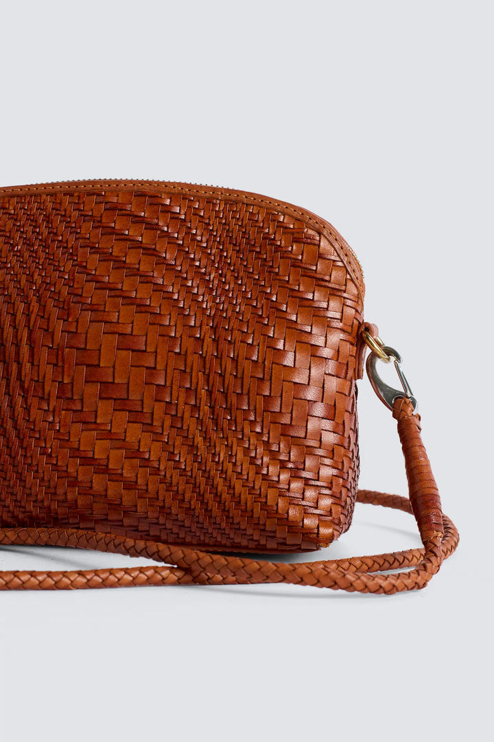 Dragon Diffusion - Fellini Optical Tan - Woven Leather Bag Handmade
