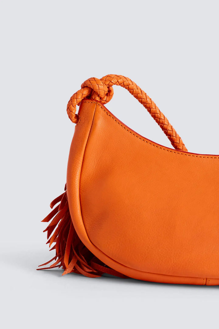 Dragon Diffusion - Fringe Sling Orange - Woven Leather Bag Handmade
