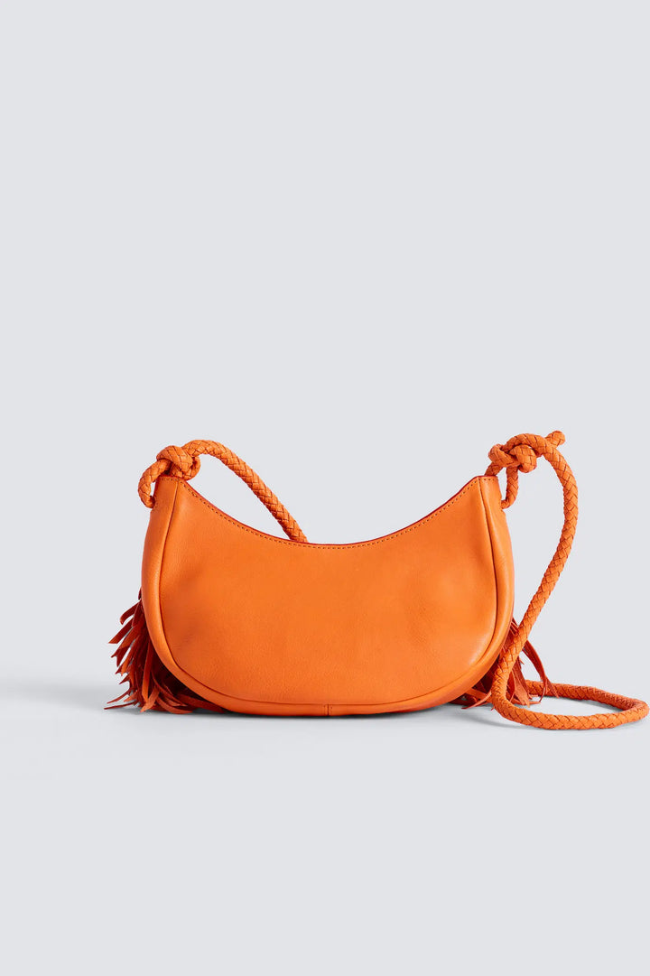 Dragon Diffusion - Fringe Sling Orange - Woven Leather Bag Handmade