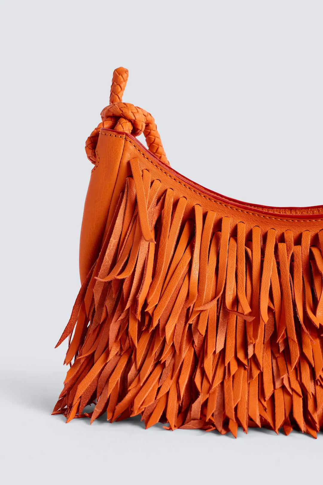 Dragon Diffusion - Fringe Sling Orange - Woven Leather Bag Handmade