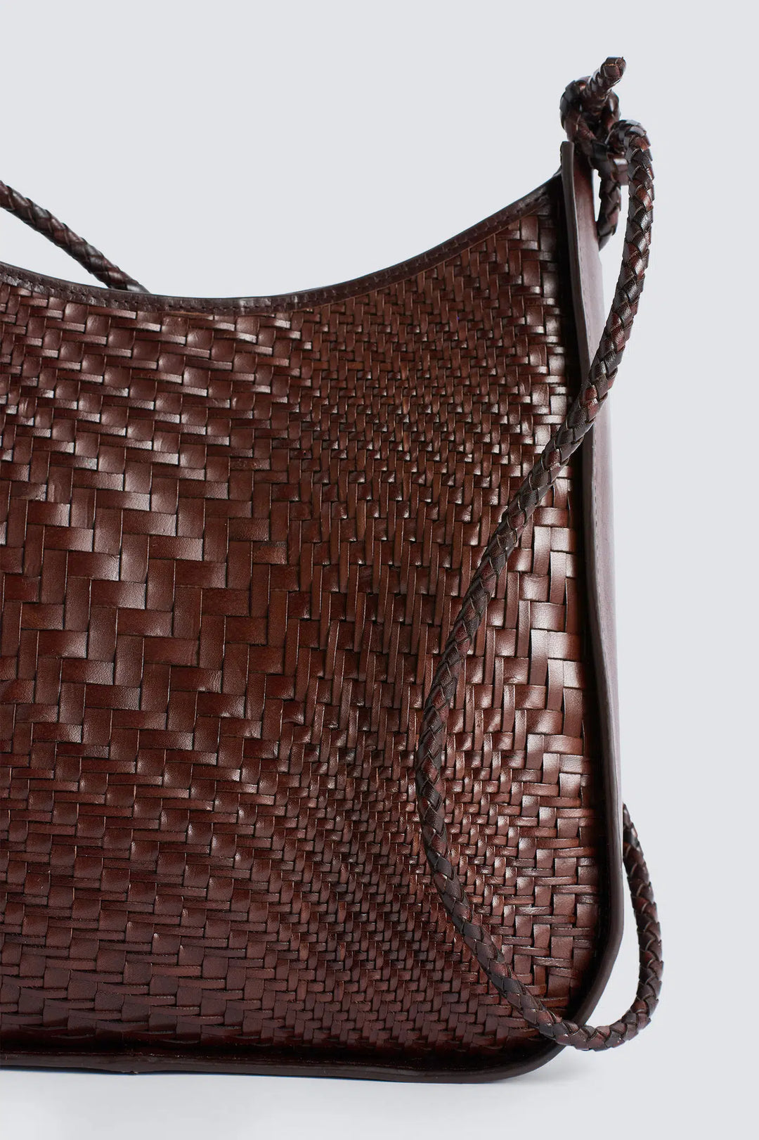 Dragon Diffusion - Glendhu Optical Dark Brown - Woven Leather Bag Handmade