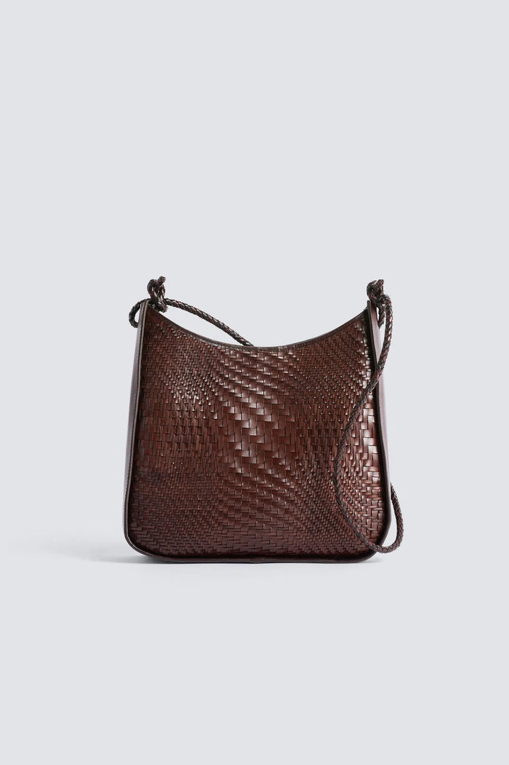 Dragon Diffusion - Glendhu Optical Dark Brown - Woven Leather Bag Handmade