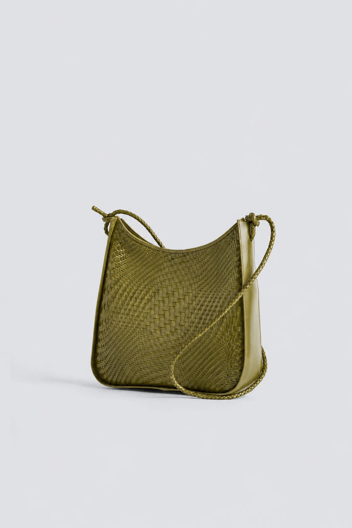 Dragon Diffusion - Glendhu Khaki - Woven Leather Bag Handmade