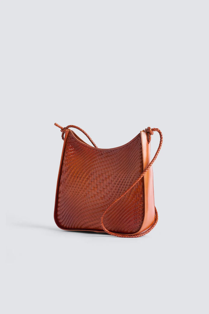 Dragon Diffusion - Glendhu Optical Tan - Woven Leather Bag Handmade