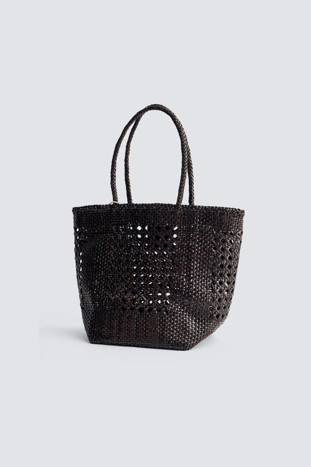 Dragon Diffusion - Grace Cannage Dark Brown - Woven Leather Bag Handmade