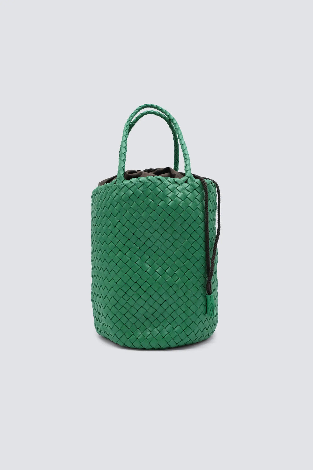 Dragon Diffusion - Woven Leather Bag Handmade - Jacky Bucket Lumino Green
