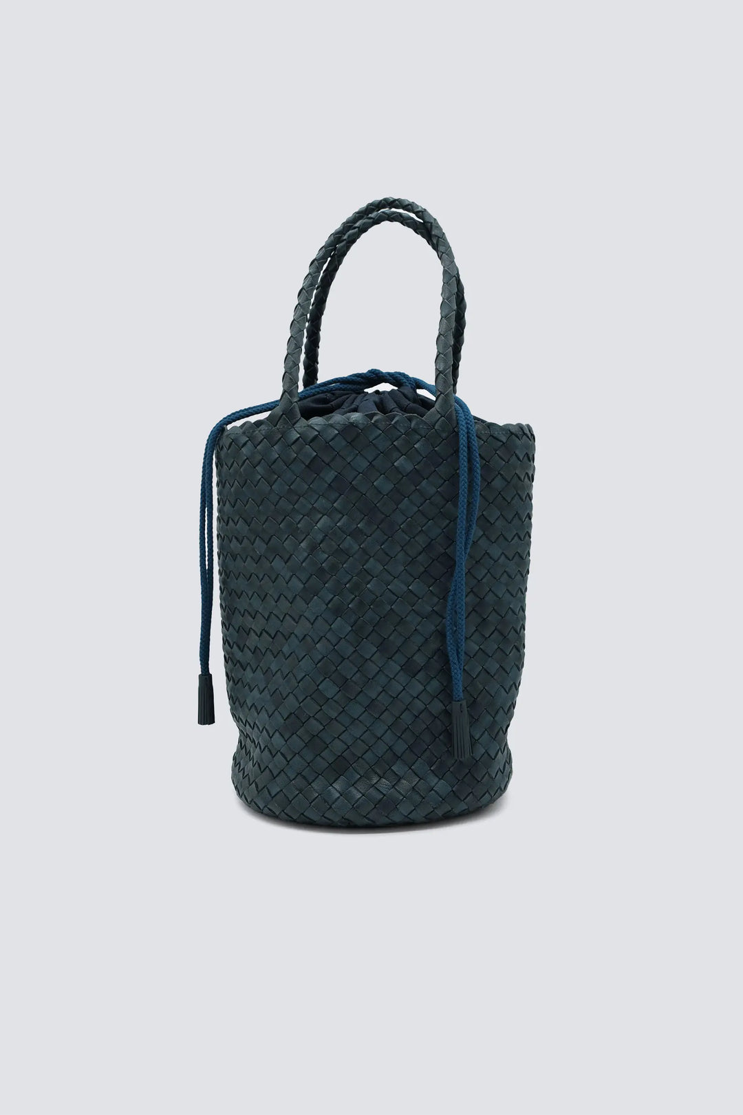 Dragon Diffusion - Woven Leather Bag Handmade - Jacky Bucket Marine