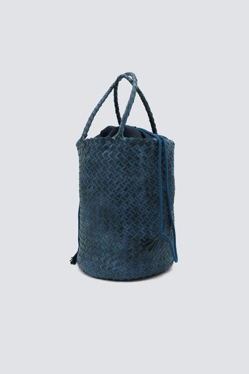 Dragon Diffusion - Woven Leather Bag Handmade - Jacky Bucket Marine Brush