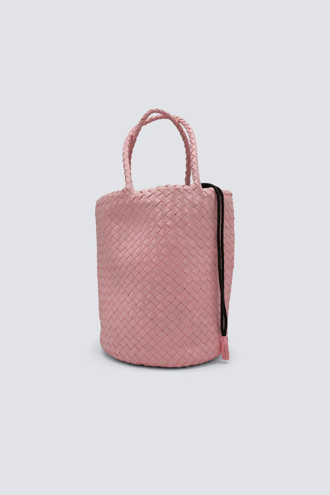 Dragon Diffusion - Woven Leather Bag Handmade - Jacky Bucket Pastel Pink