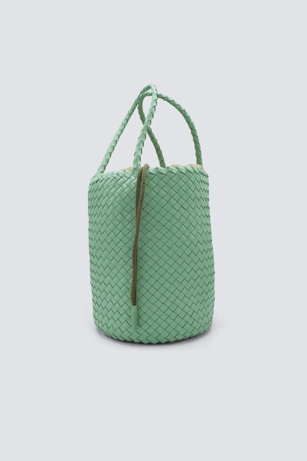 Dragon Diffusion - Woven Leather Bag Handmade - Jacky Bucket Verde
