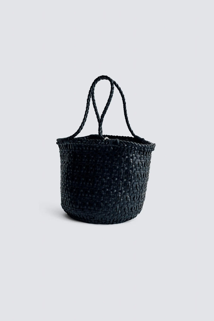 Dragon Diffusion - Java Bag 2+2 Black - Woven Leather Bag Handmade