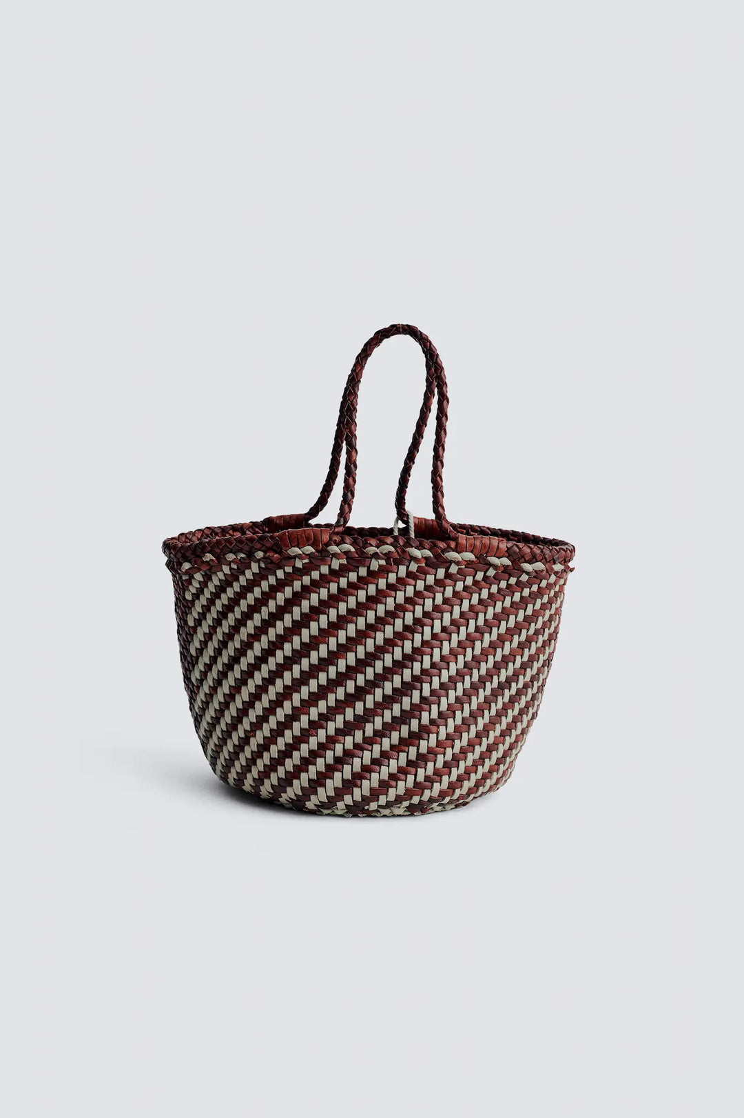 Dragon Diffusion - Java Bag Bordo/Pearl - Woven Leather Bag Handmade