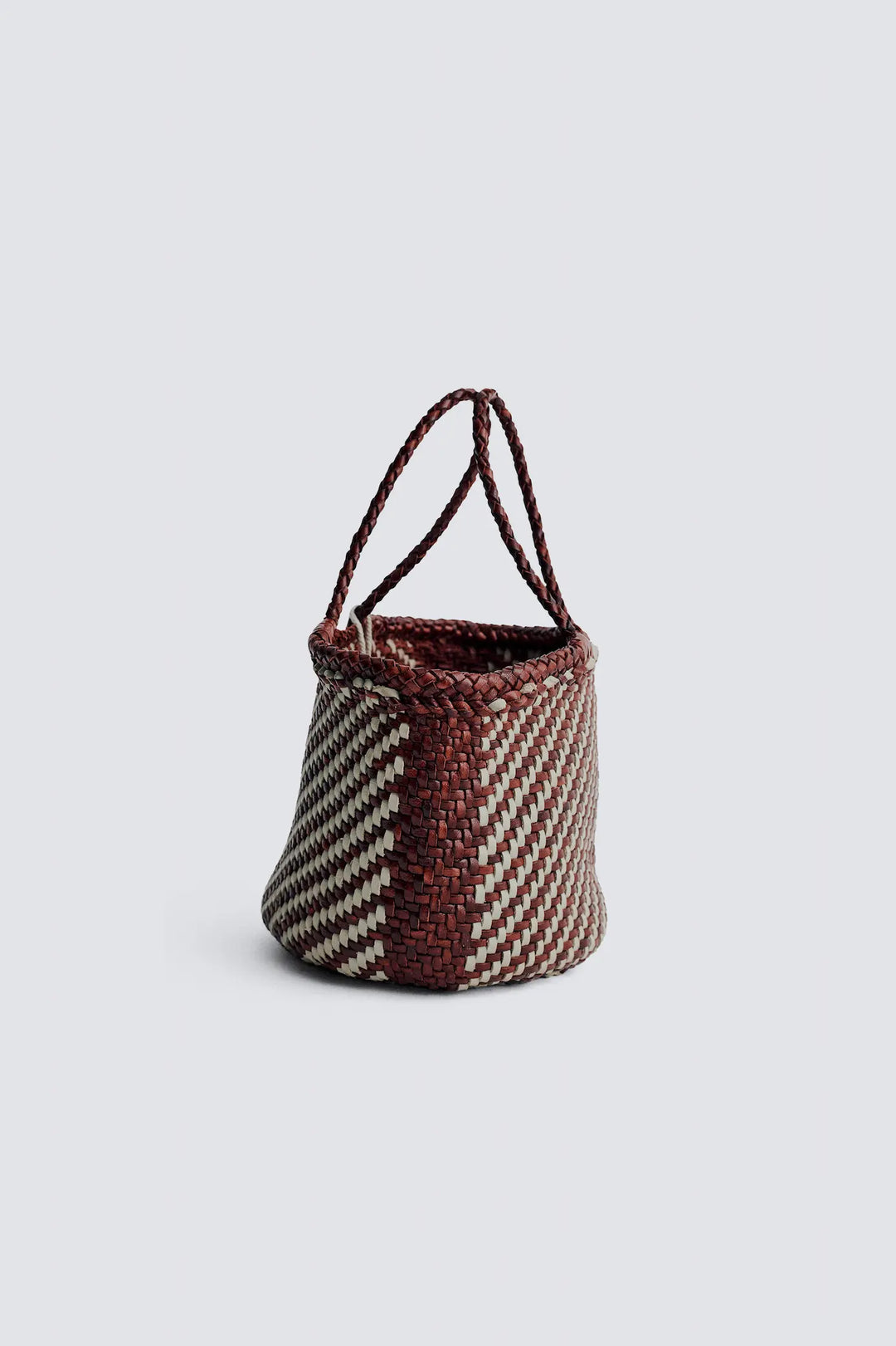 Dragon Diffusion - Java Bag Bordo/Pearl - Woven Leather Bag Handmade