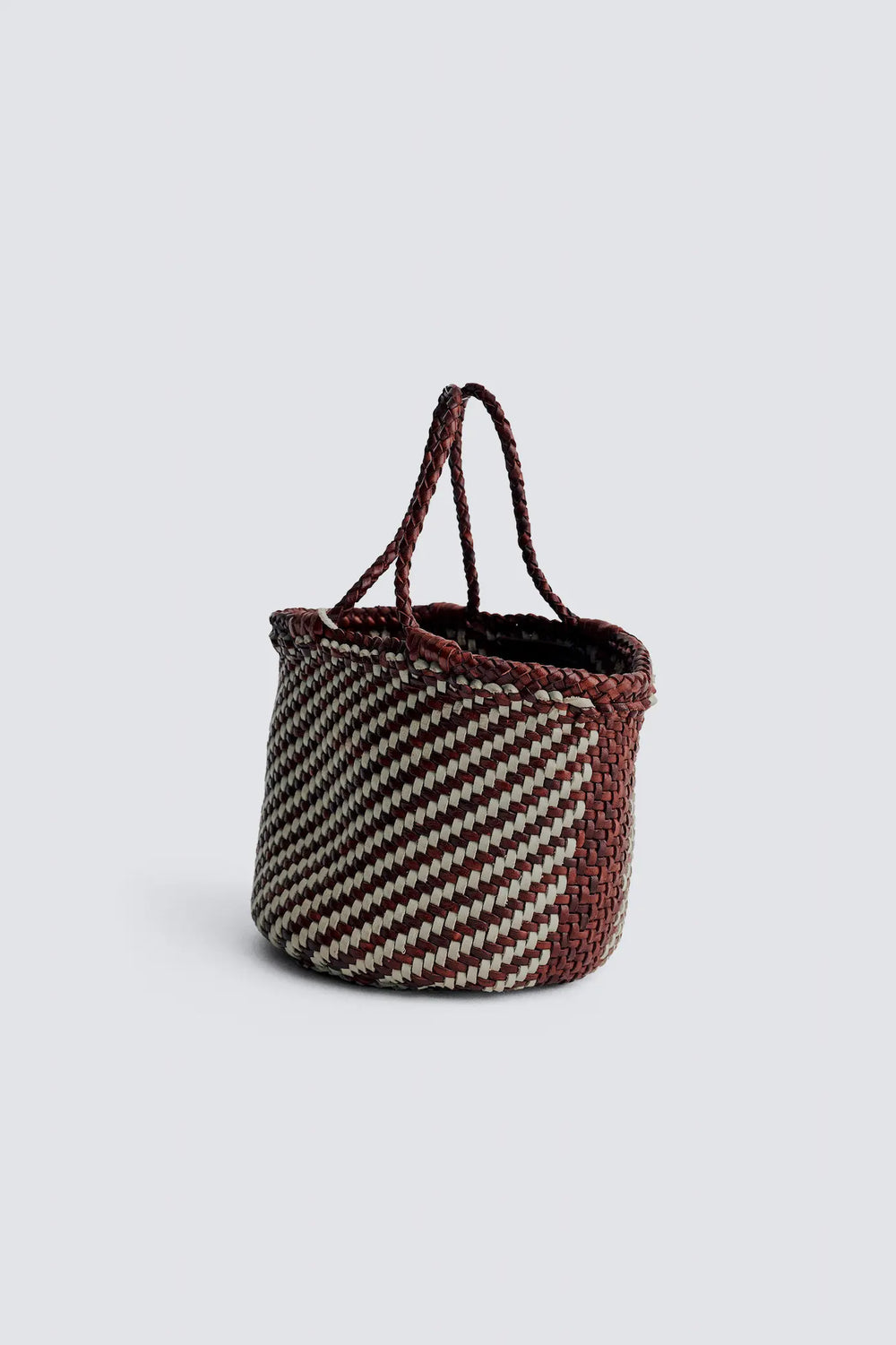 Dragon Diffusion - Java Bag Bordo/Pearl - Woven Leather Bag Handmade