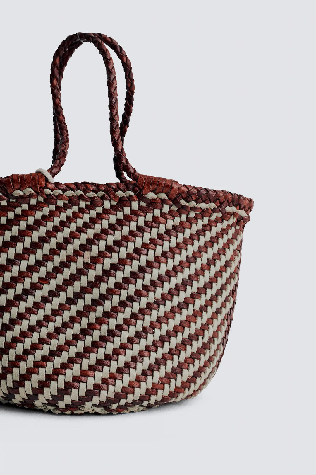 Dragon Diffusion - Java Bag Bordo/Pearl - Woven Leather Bag Handmade