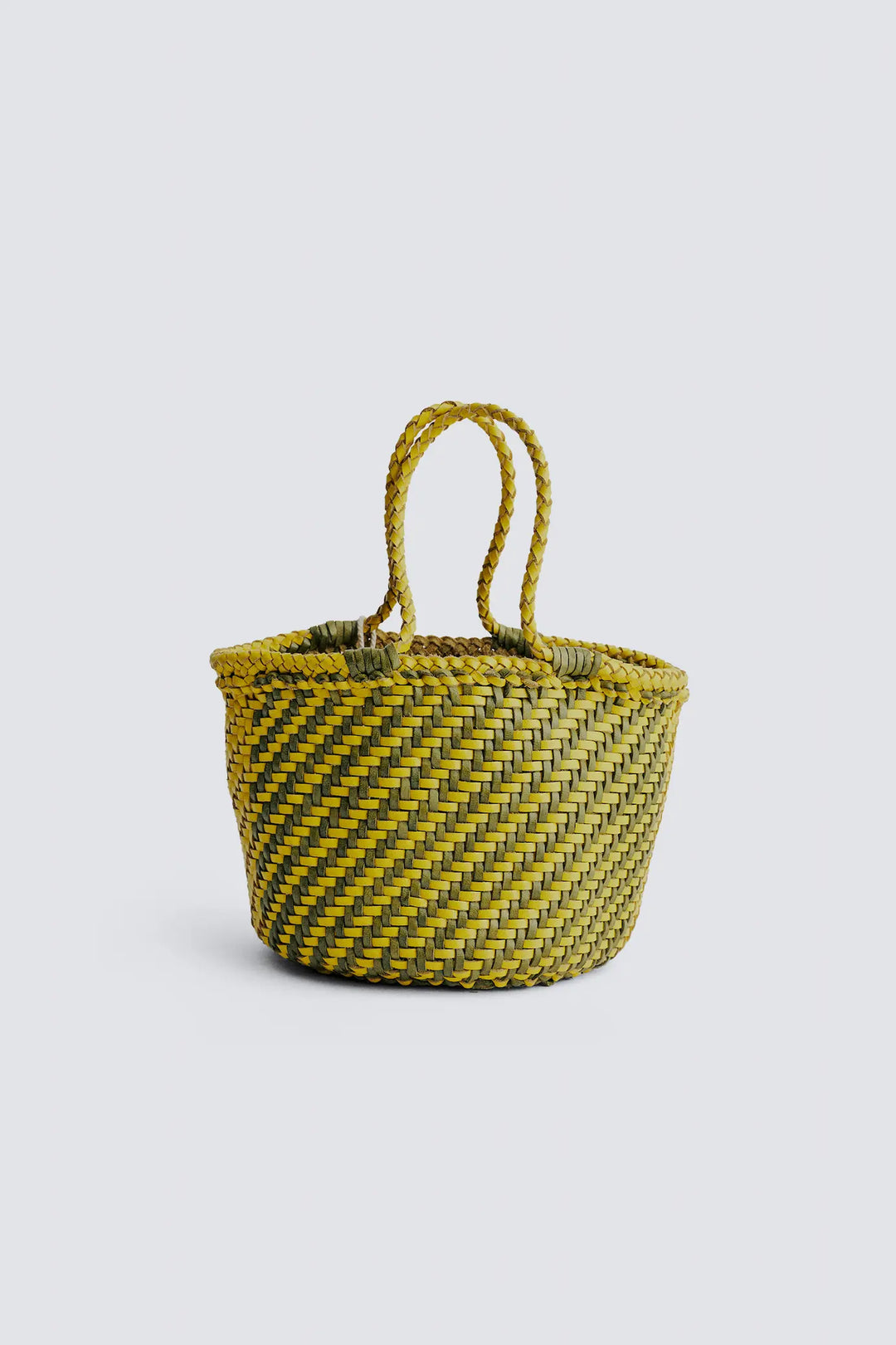 Dragon Diffusion - Java Bag Yellow/Bamboo Green - Woven Leather Bag Handmade