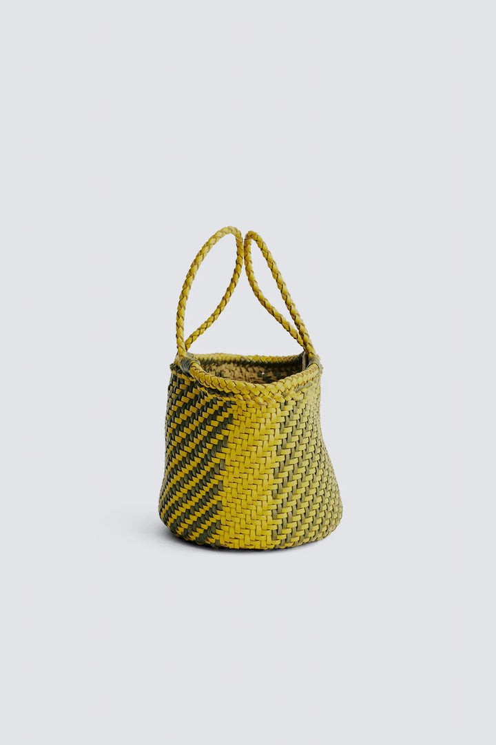 Dragon Diffusion - Java Bag Yellow/Bamboo Green - Woven Leather Bag Handmade