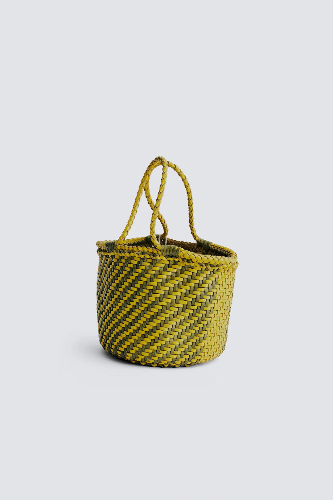 Dragon Diffusion - Java Bag Yellow/Bamboo Green - Woven Leather Bag Handmade