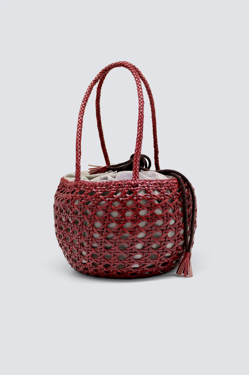 Dragon Diffusion - Juventus Bordo - Woven Leather Bag Handmade