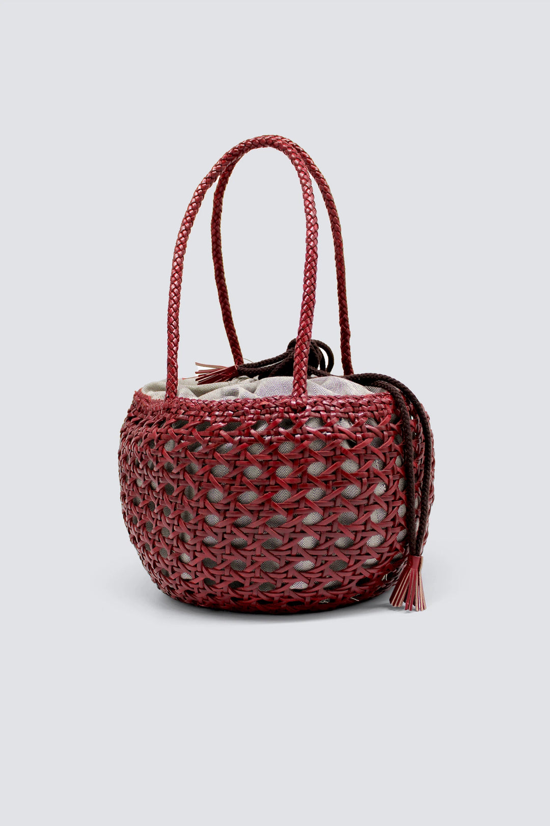 Dragon Diffusion - Juventus Bordo - Woven Leather Bag Handmade