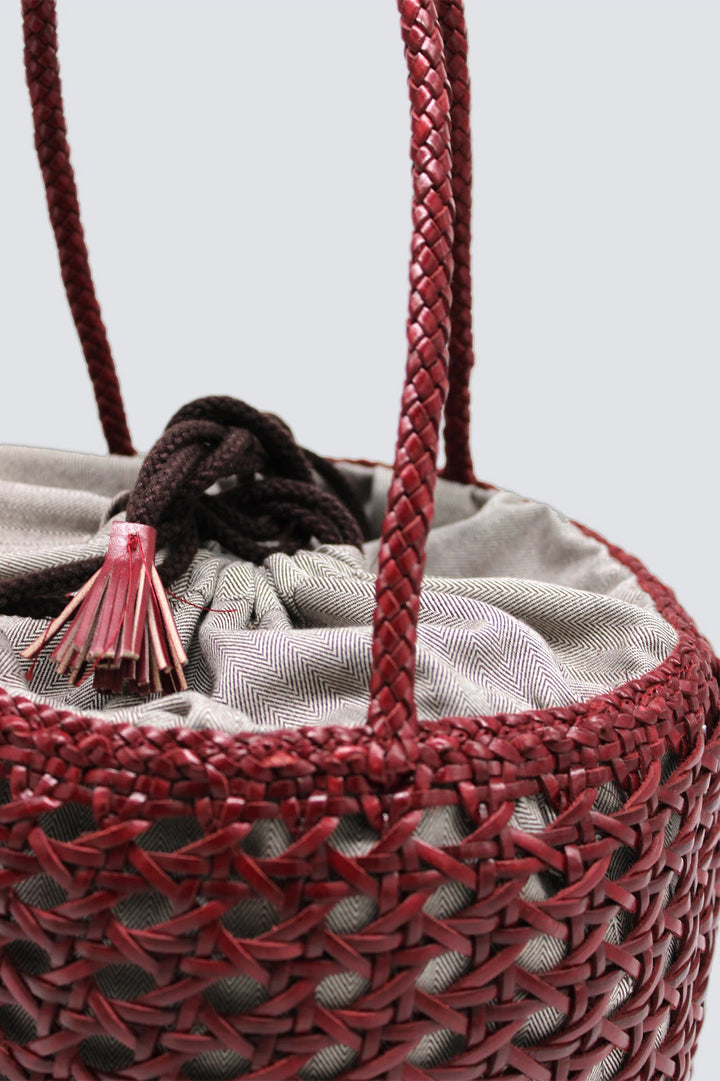 Dragon Diffusion - Juventus Bordo - Woven Leather Bag Handmade