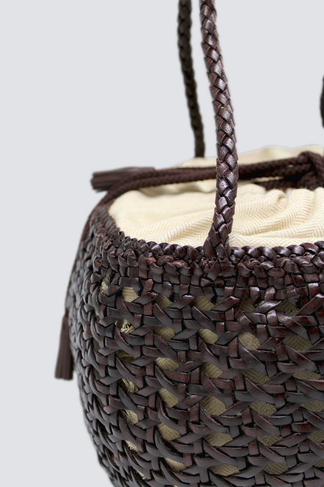 Dragon Diffusion - Juventus Dark Brown - Woven Leather Bag Handmade