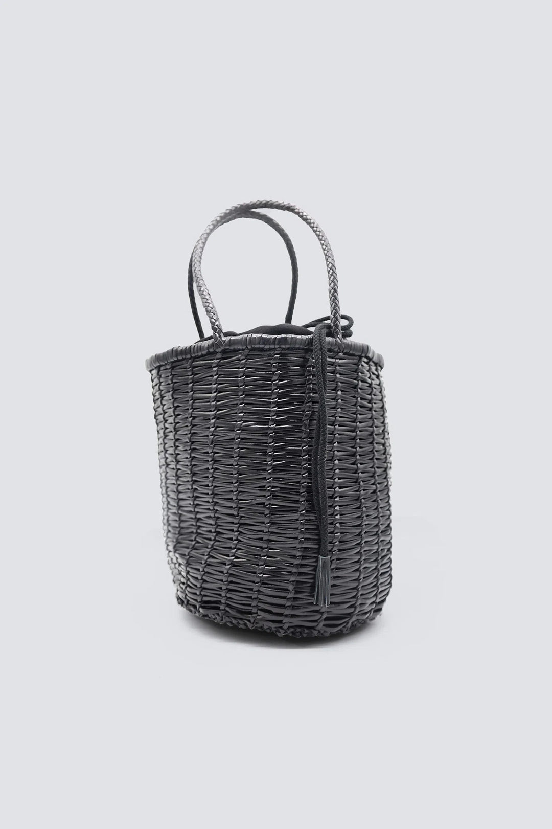 Dragon Diffusion - Woven Leather Bag  Lina Big Bucket Black
