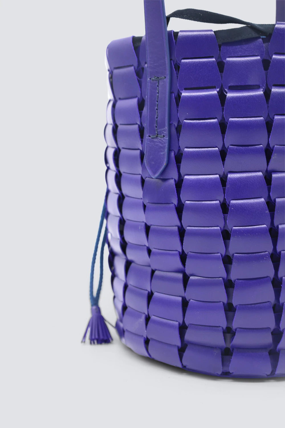 Dragon Diffusion - Woven Leather Bag - Link Bucket Deep Purple