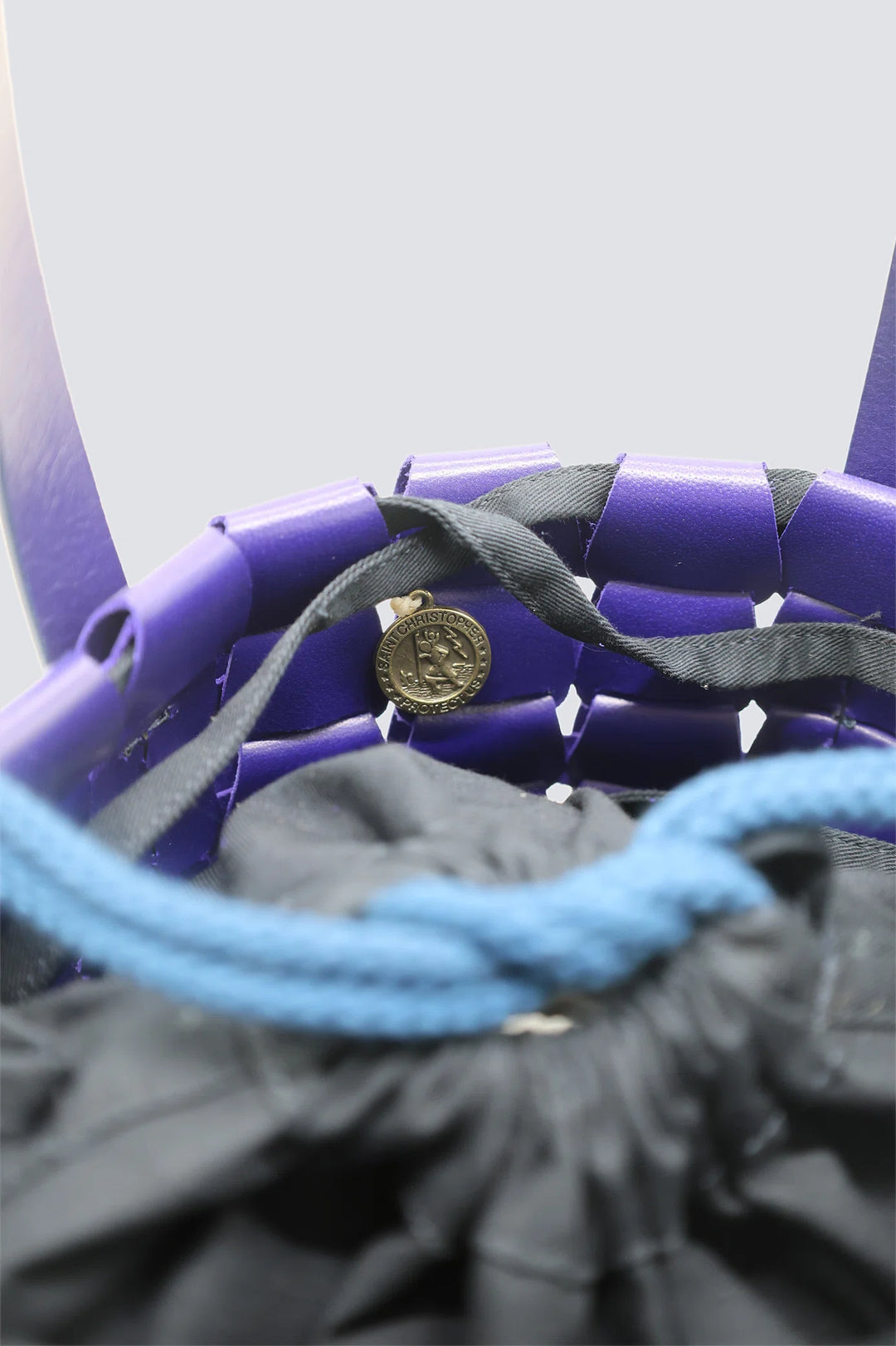 Dragon Diffusion - Woven Leather Bag - Link Bucket Deep Purple